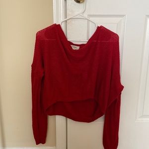 off shoulder, crop sweater